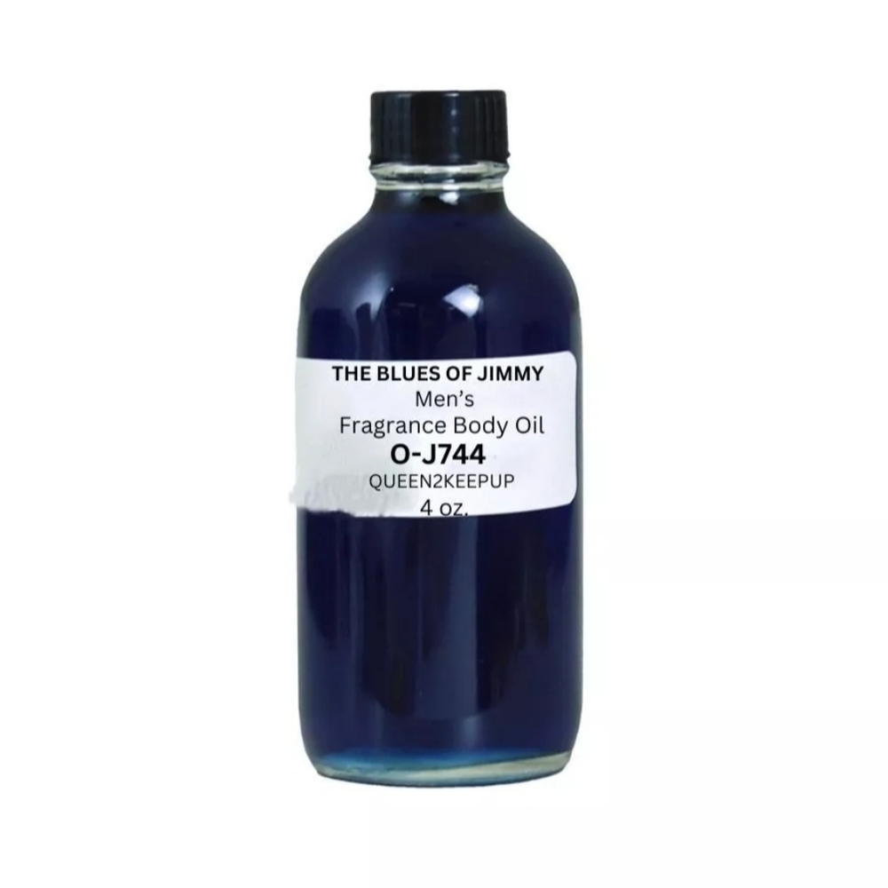 The Blues of Jimmy (M) Inspired Impression Natural Body Oil - 4 oz. Glass Bottle